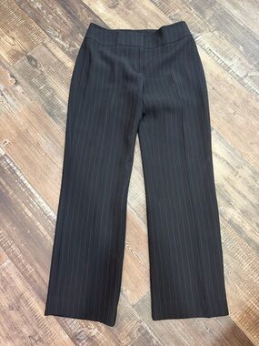 Kasper Black Pinstripe Wide-Leg Trousers